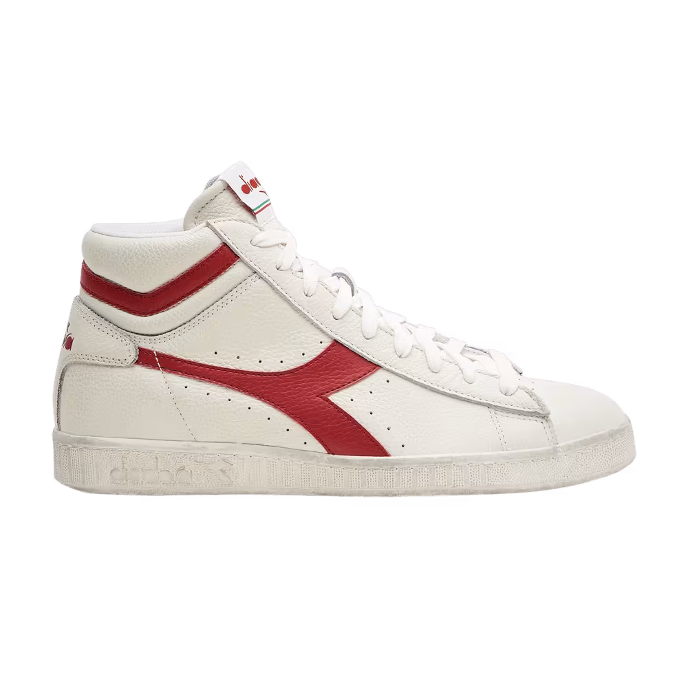 Diadora Game L High Waxed White Red Pepper