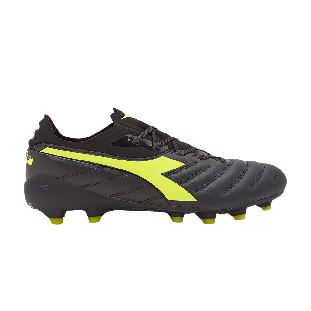 Diadora Brasil Elite Veloce Tech LPX Black Fluorescent Yellow