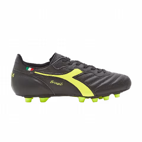 Diadora Brasil Made in Italy OG LT+ MDPU 'Black Fluorescent Yellow'