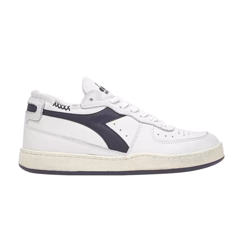 Diadora Mi Basket Row Cut White Blue Corsair