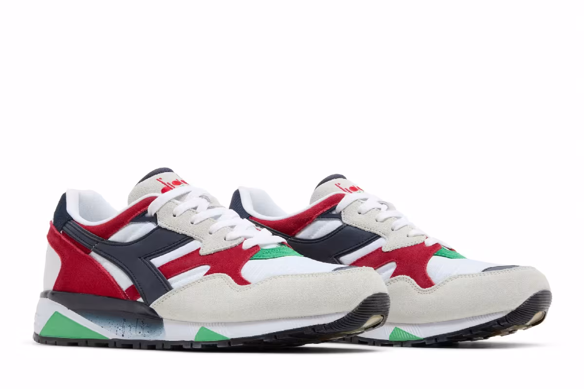 Diadora N9002 White Blue Red, view 9