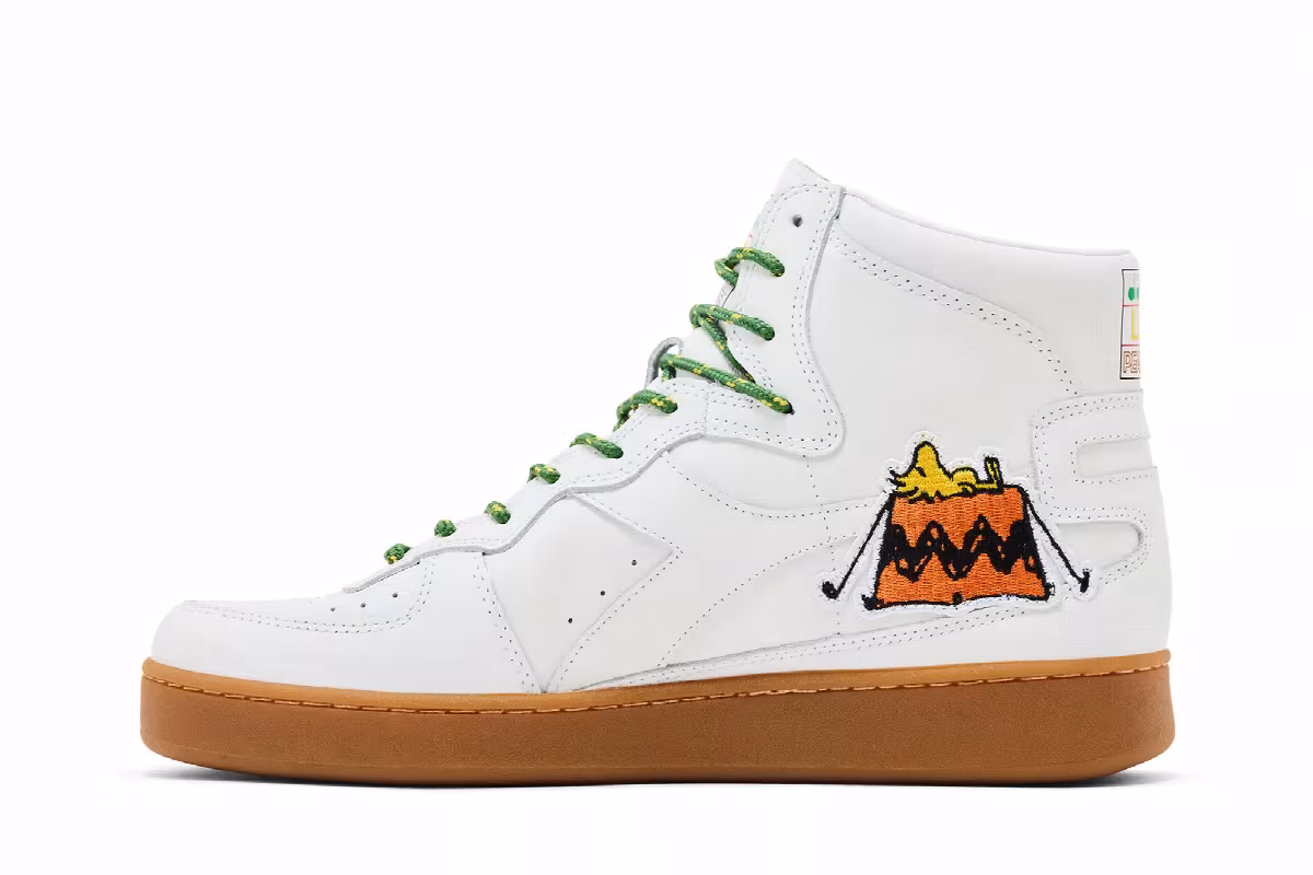 LC23 x Peanuts x Diadora Mi Basket Snoopy & Woodstock, view 4