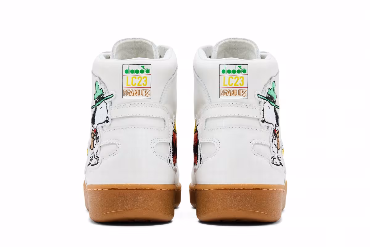 LC23 x Peanuts x Diadora Mi Basket Snoopy & Woodstock, view 7