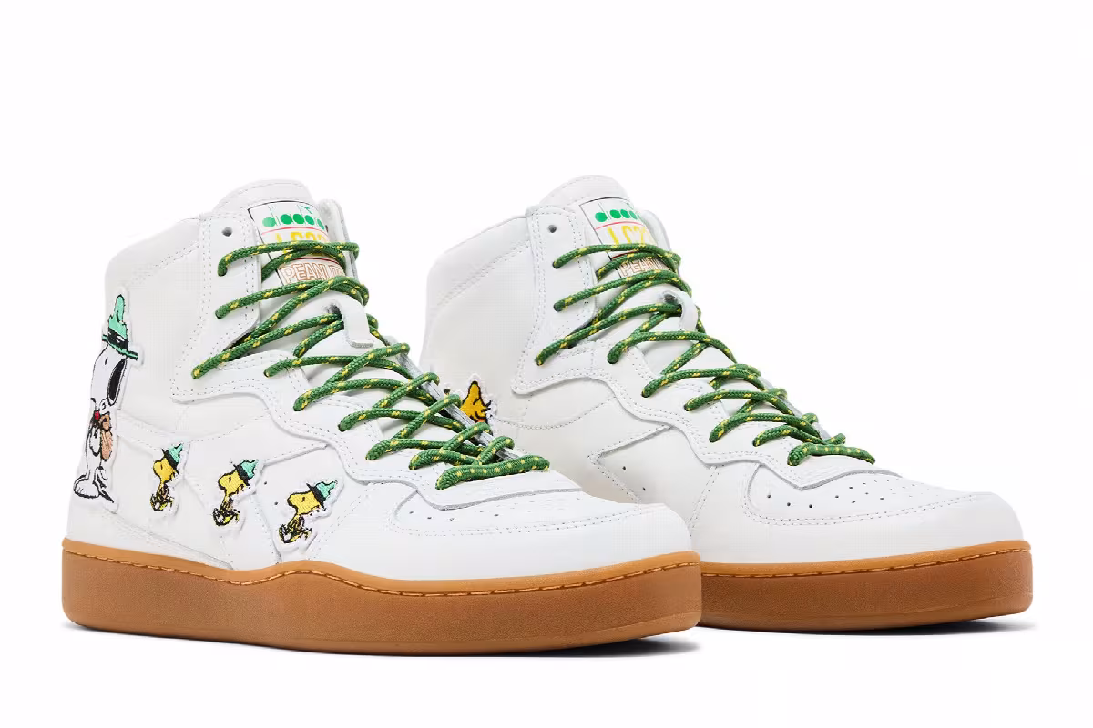 LC23 x Peanuts x Diadora Mi Basket Snoopy & Woodstock, view 9