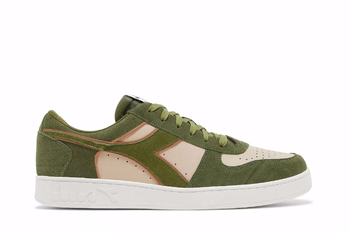 Diadora Magic Basket Low Calliste Green Moth, view 2