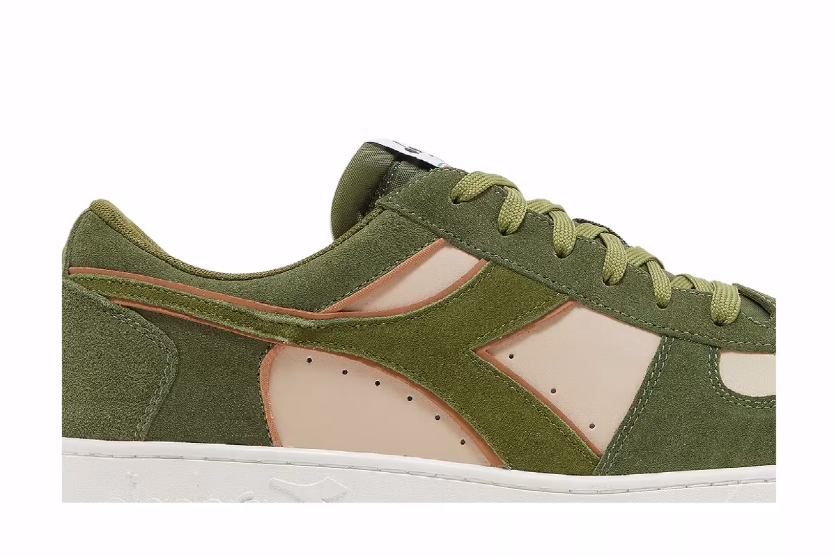 Diadora Magic Basket Low Calliste Green Moth, view 3