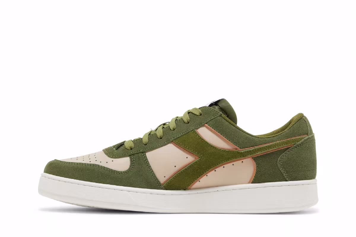 Diadora Magic Basket Low Calliste Green Moth, view 4