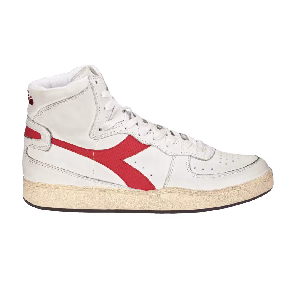 Diadora Mi Basket Used White Garnet