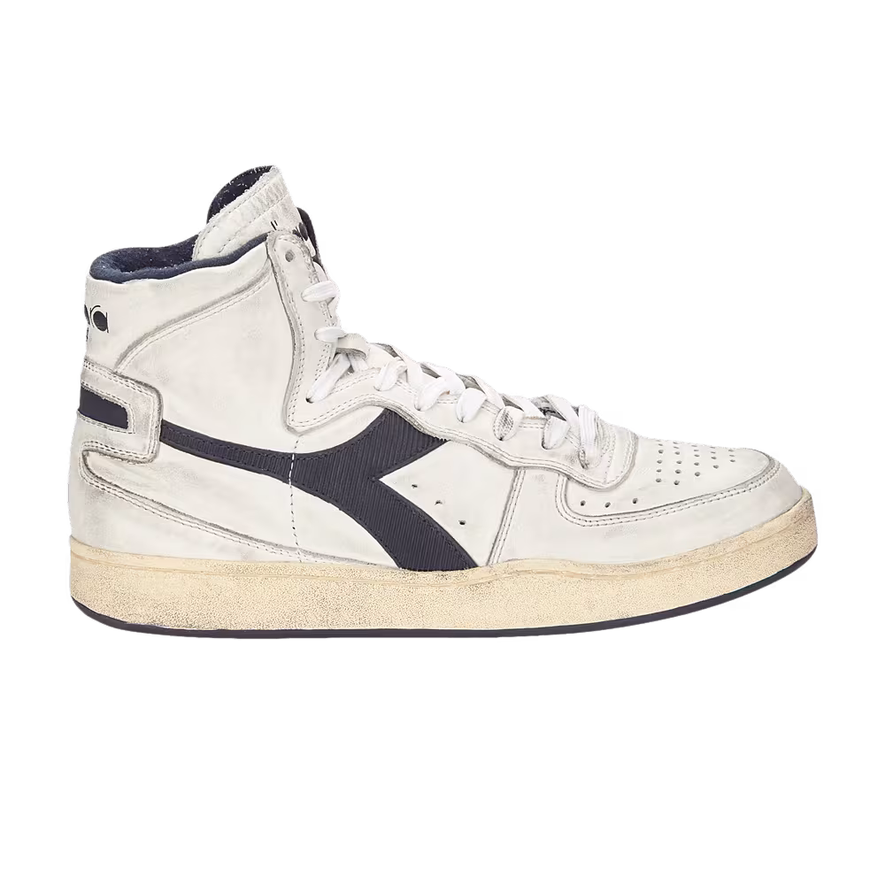 Diadora Mi Basket Used White Blue Corsair