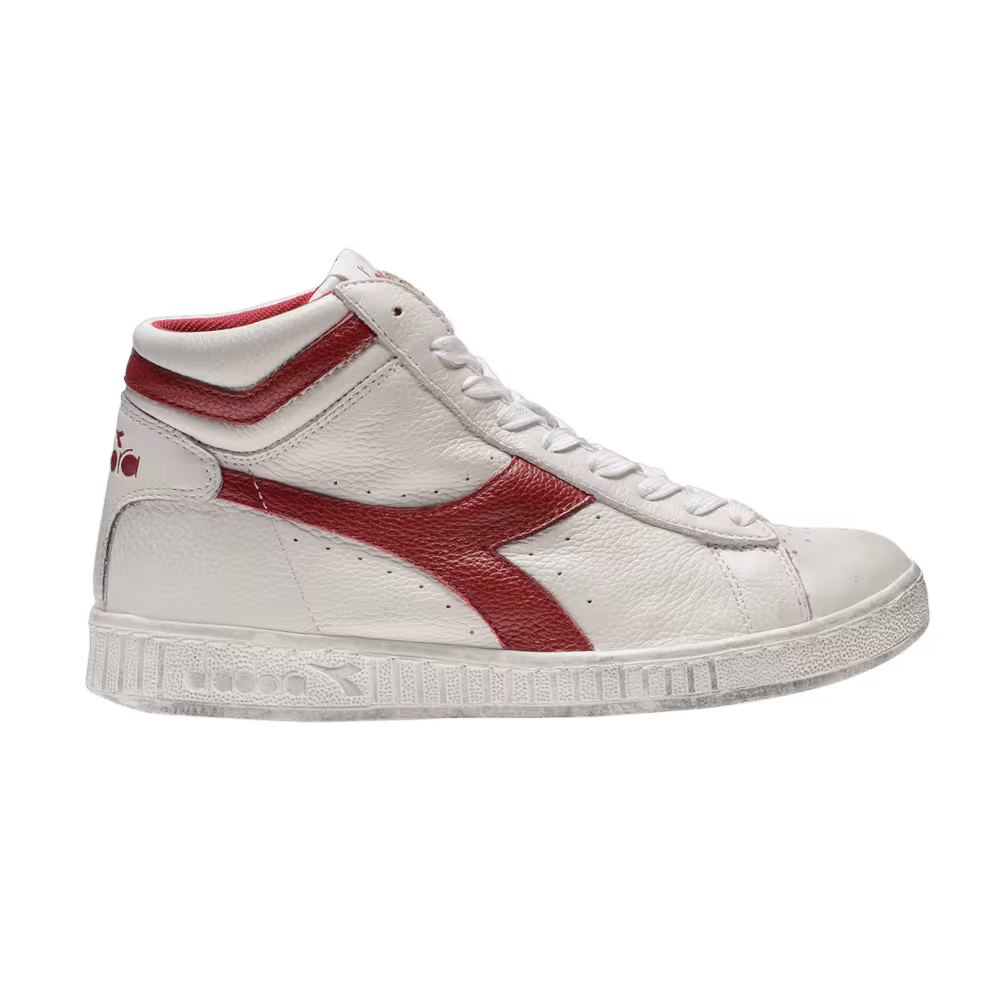 Diadora Game L High Waxed White Red Pepper