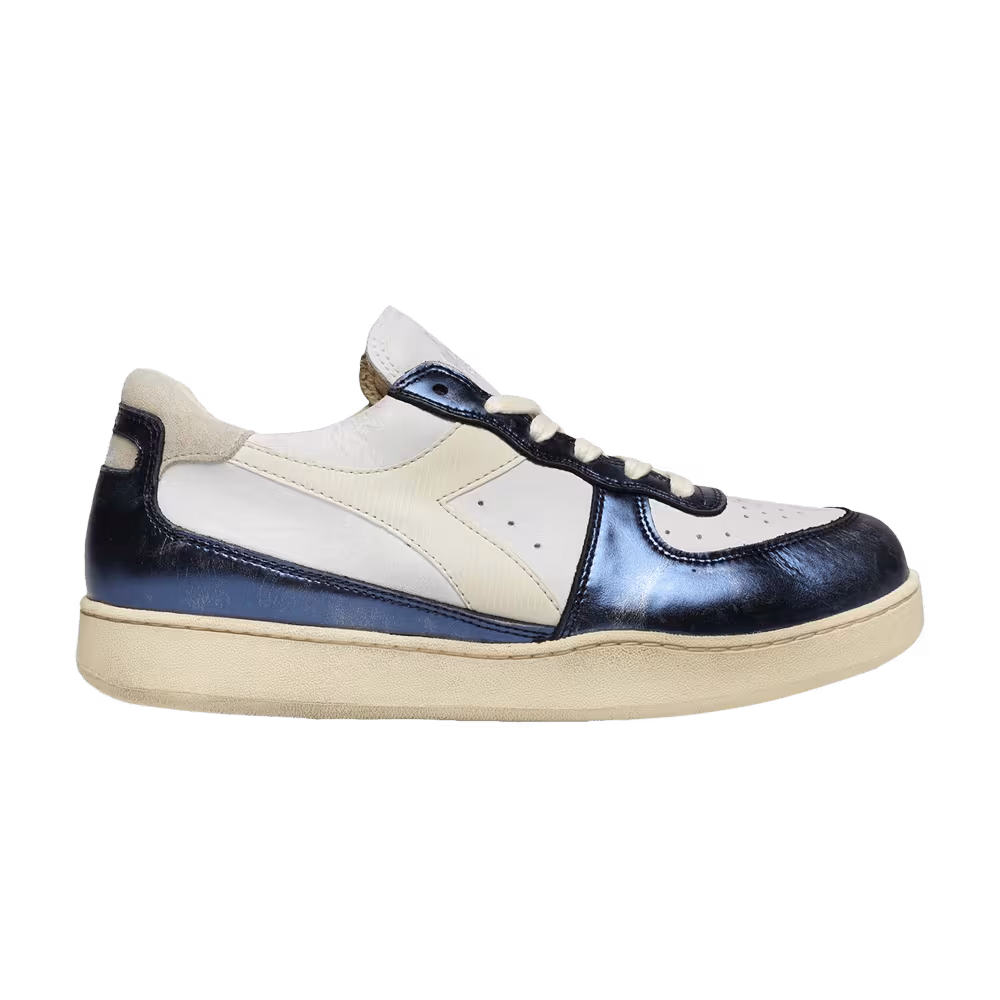Diadora Mi Basket Low Metallic Dirty - White Twilight Blue