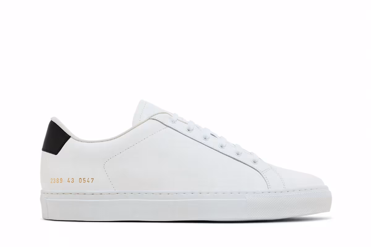 Common Projects Low White Black, view 2
