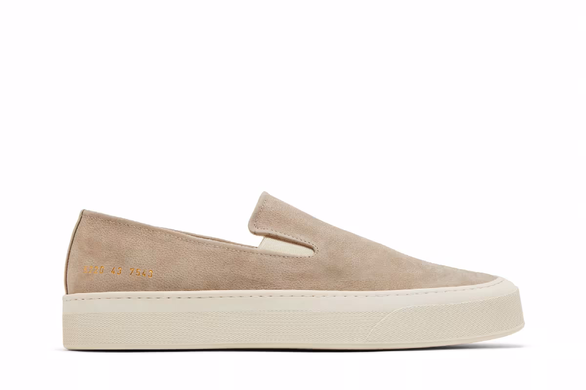 Common Projects Bumpy Nubuck Slip-On Grey, view 2