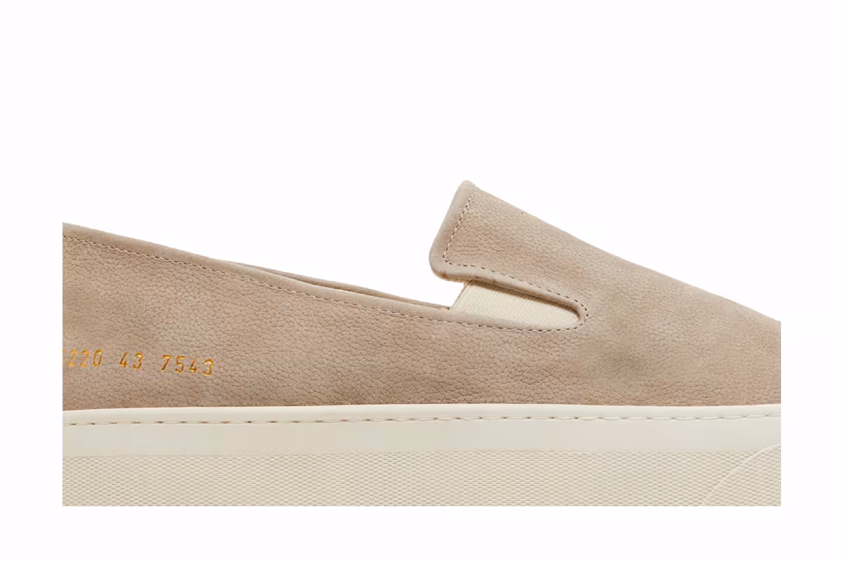 Common Projects Bumpy Nubuck Slip-On Grey, view 3