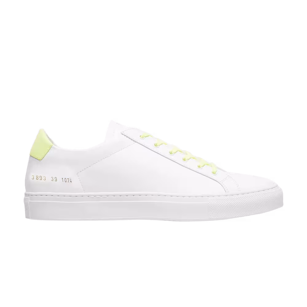 Common Projects Women's Achilles Low White Yellow