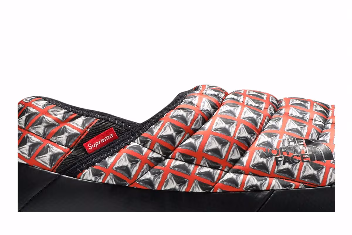 Supreme x The North Face Traction Mule Red Studded Print, view 3