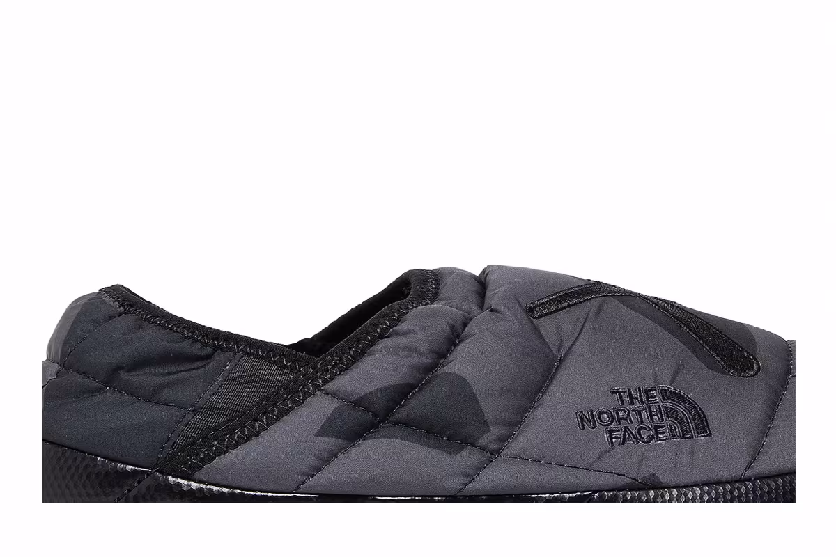 KAWS x The North Face ThermoBall Traction Mule VP Black Camo, view 3