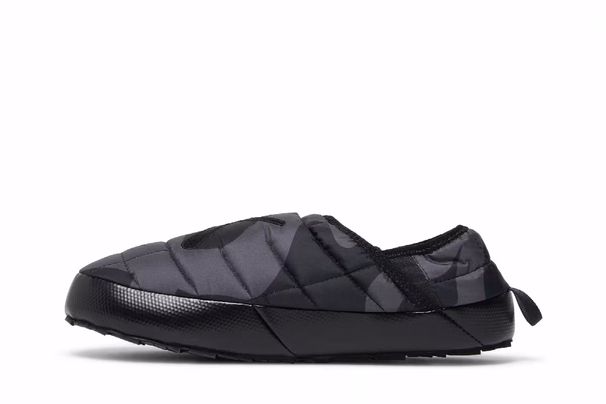 KAWS x The North Face ThermoBall Traction Mule VP Black Camo, view 4