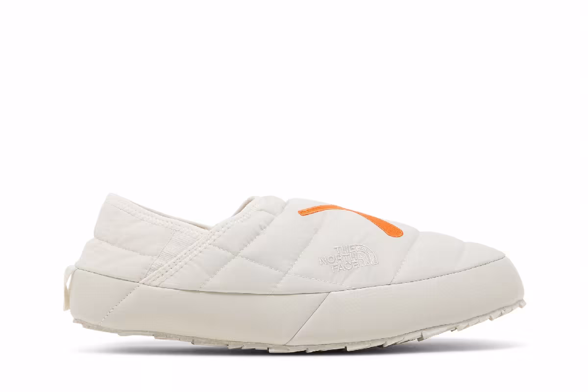 KAWS x The North Face ThermoBall Traction Mule VS Moonlight Ivory Orange, view 2