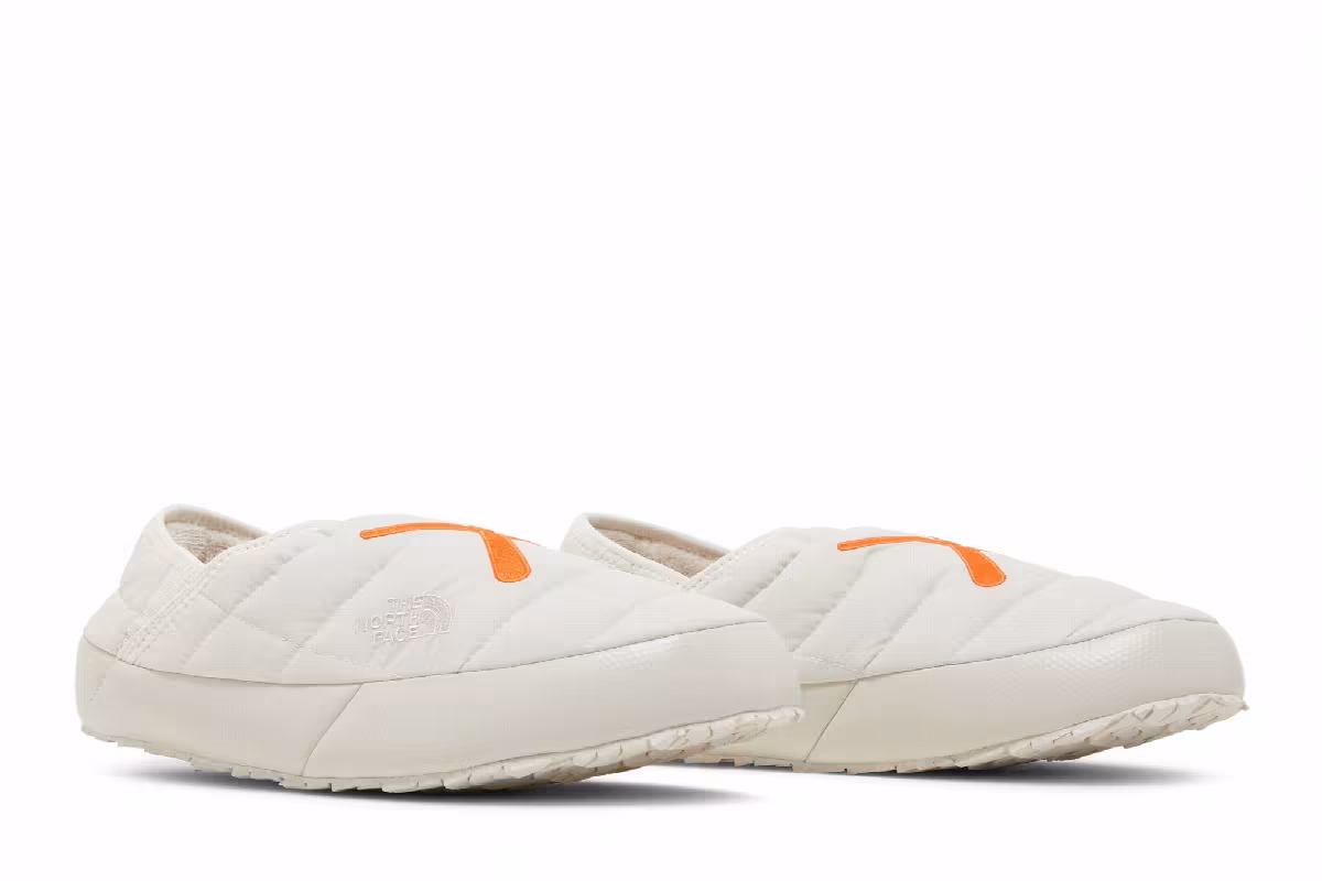KAWS x The North Face ThermoBall Traction Mule VS Moonlight Ivory Orange, view 9