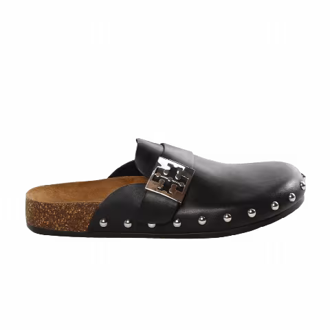 Tory Burch Wmns Mellow Stud Mule 'Perfect Black Silver'