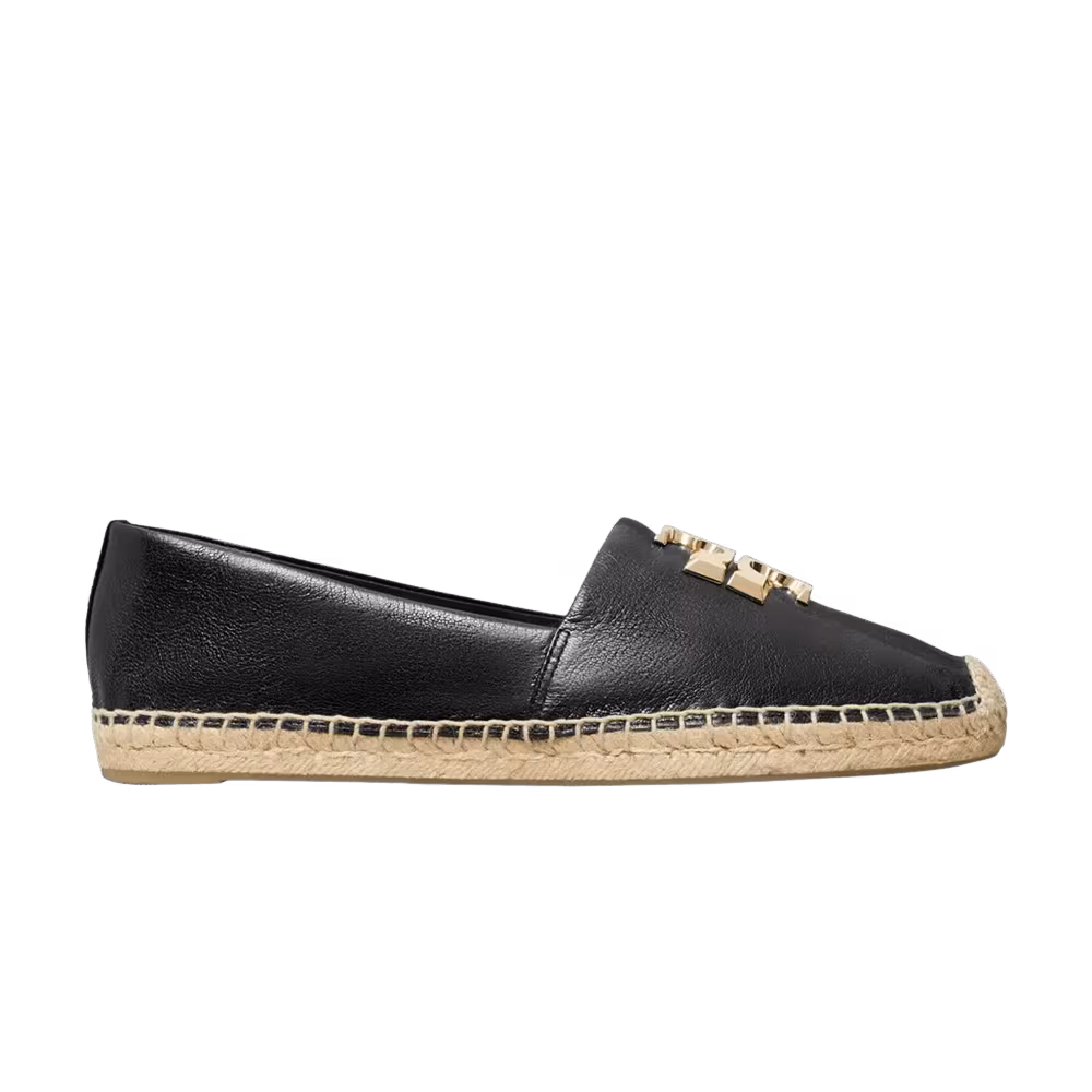 Tory Burch Women's Eleanor Espadrille Flat Perfect Black Gold