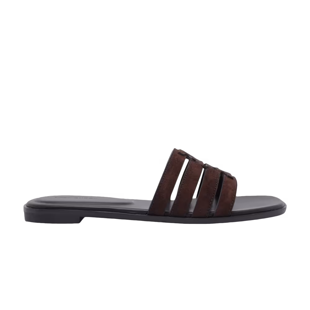 Tory Burch Women's Ines Cage Slide Dark Cocoa