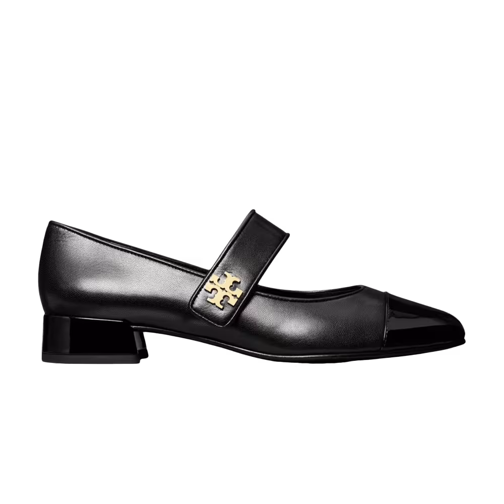 Tory Burch Women's Cap-Toe Mary Jane Heel Ballet Perfect Black
