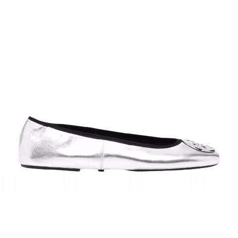Tory Burch Wmns Reva Travel Ballet 'Silver'