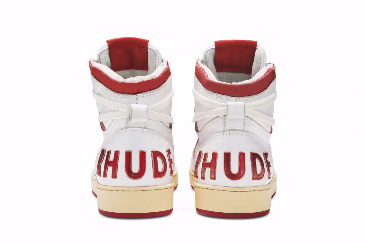 Rhude Rhecess High White Red, view 7