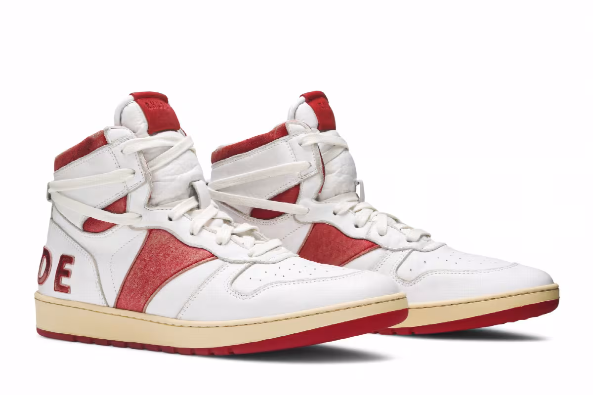Rhude Rhecess High White Red, view 9