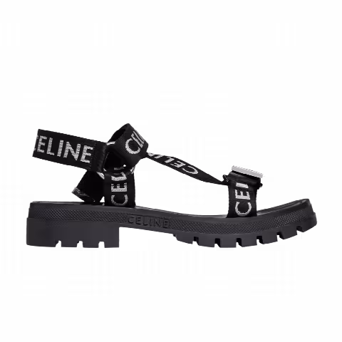 CELINE Leo Strappy Sandal 'Black White'