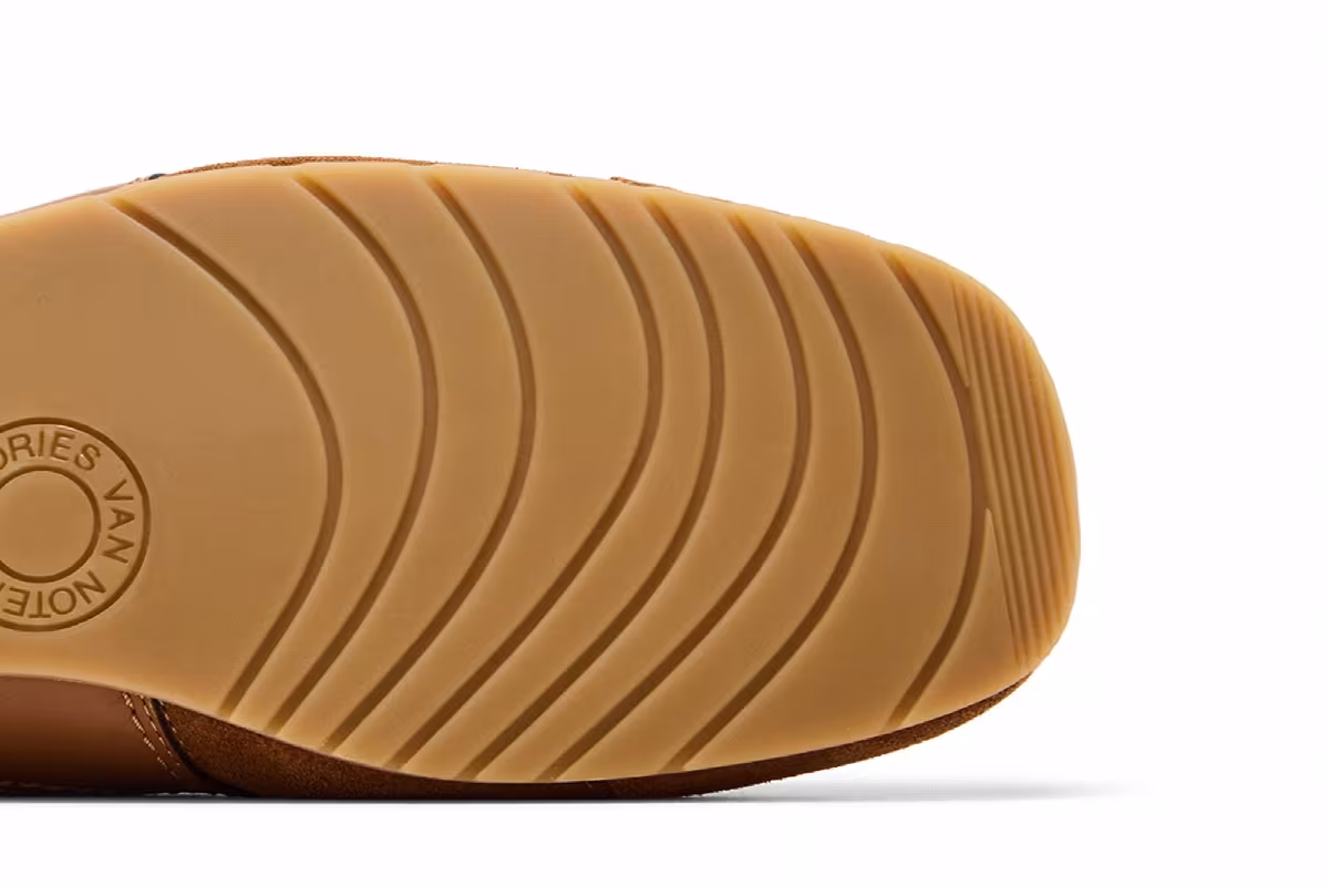 Dries Van Noten Leather Sneaker Tan, view 6