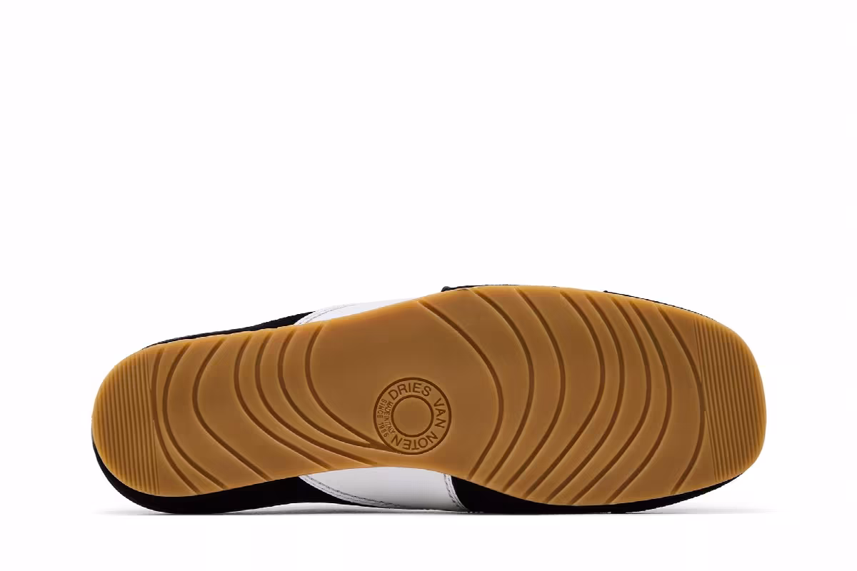 Dries Van Noten Leather Mule Black White, view 5