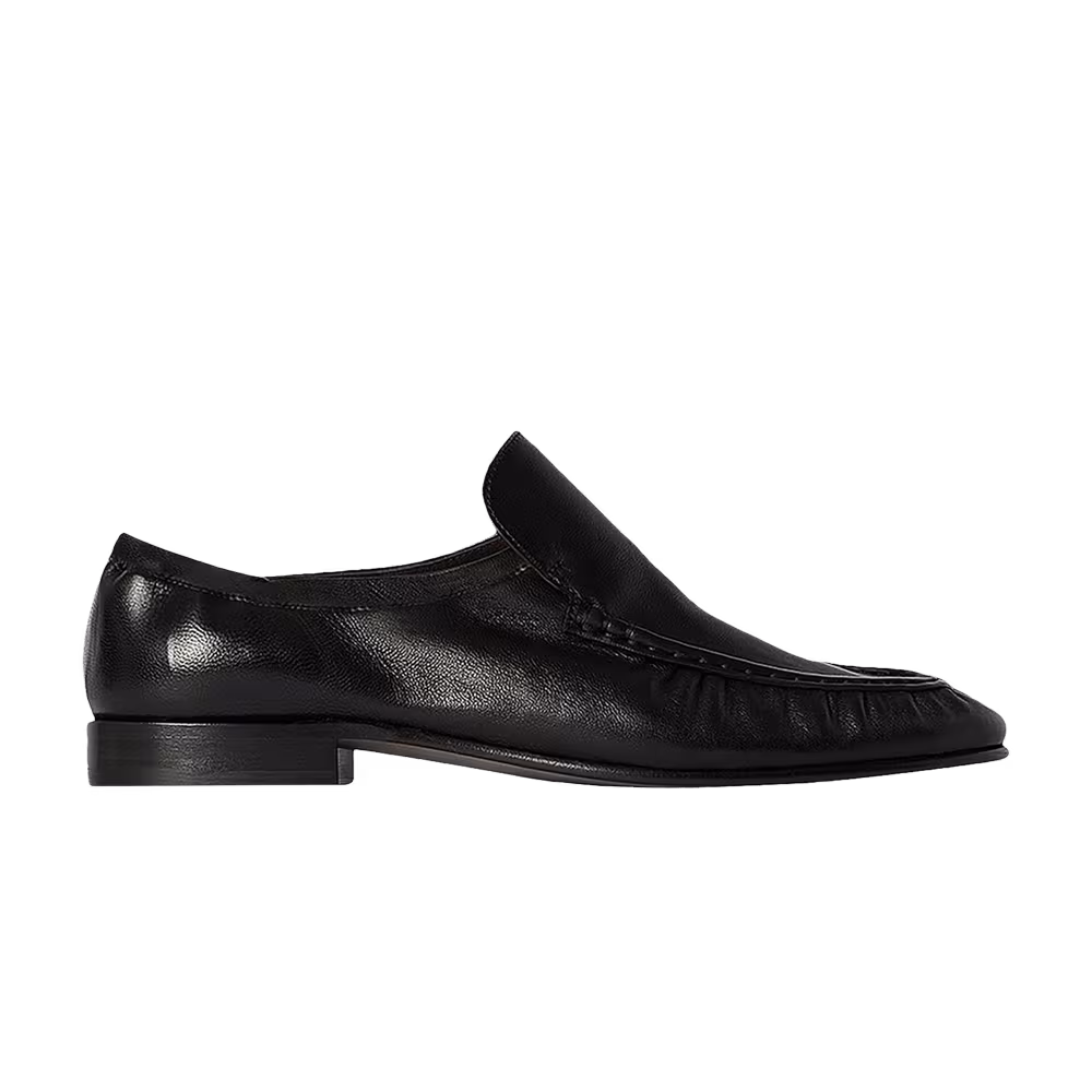 The Row Women's Soft Mocassin Loafer Black