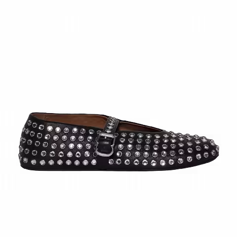 Alaïa Wmns Rhinestone Ballet Flat 'Black'