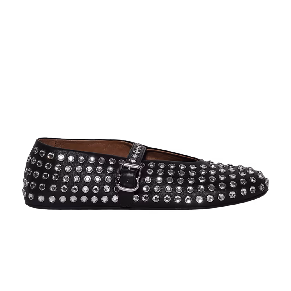 Alaïa Women's Rhinestone Ballet Flat Black