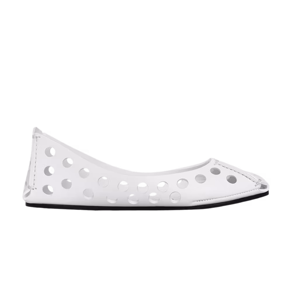 Alaïa Women's Perfo Ballet Flat White