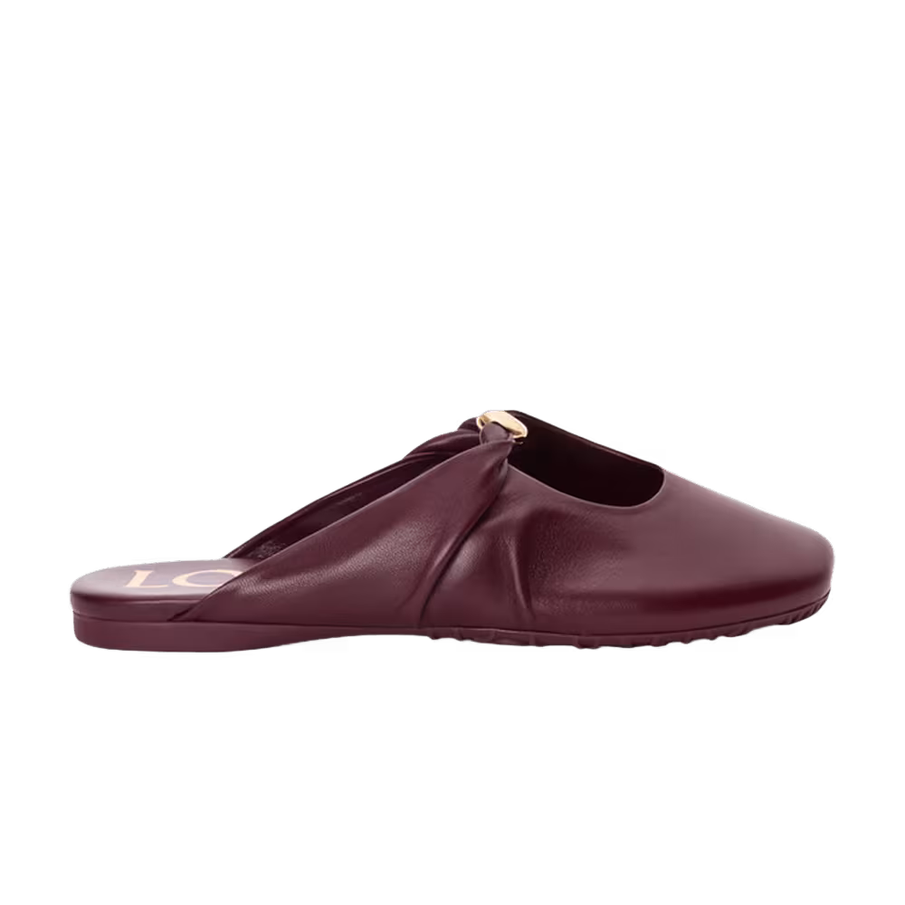 Loewe Women's Pebble Soft Mule Dark Burgundy