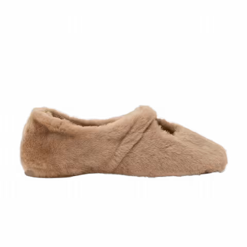 Loewe Wmns Shearling Pebble Soft Ballerina Shoe 'Oak'