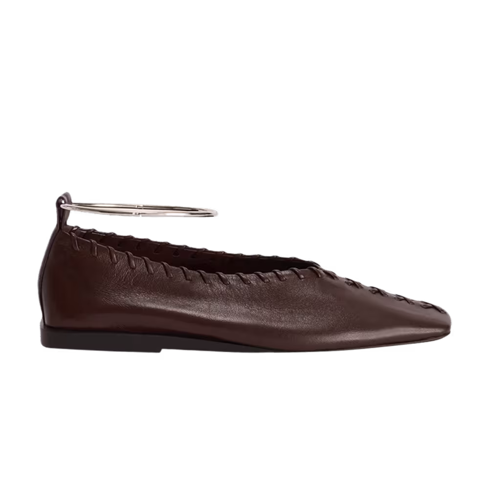 Jil Sander Women's Ballerina Mahogany Silver