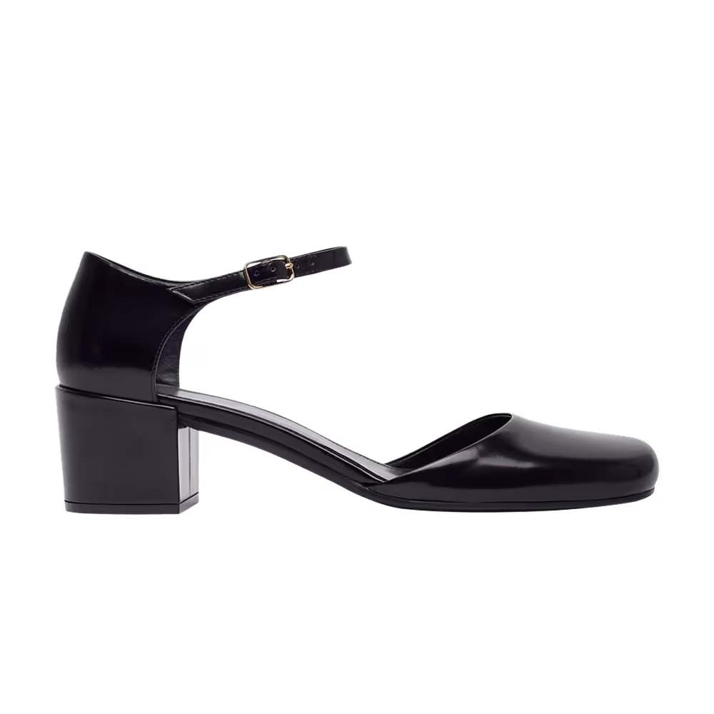 The Row Women's Penelope Ankle Strap Pump Black