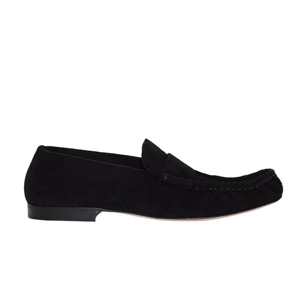 The Row Women's Soft Mocassin Black