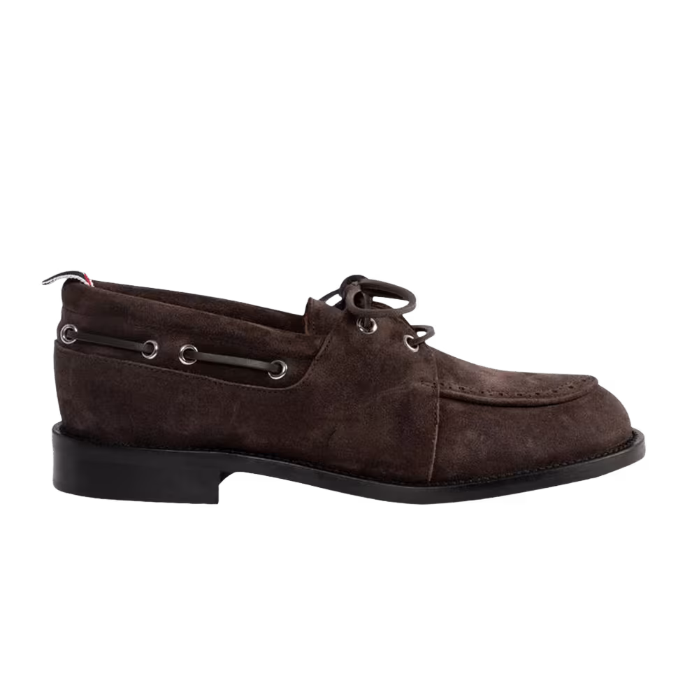 Thom Browne Padded Boat Shoe Dark Brown