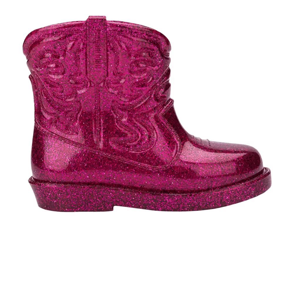 Melissa Mini Texas Boot Glitter Kids Pink