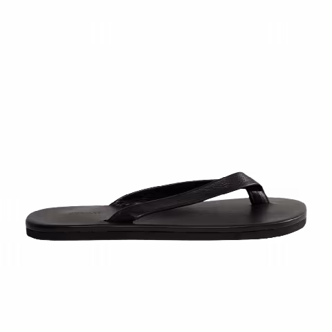 Auralee Soft Leather Flip-Flop 'Black'