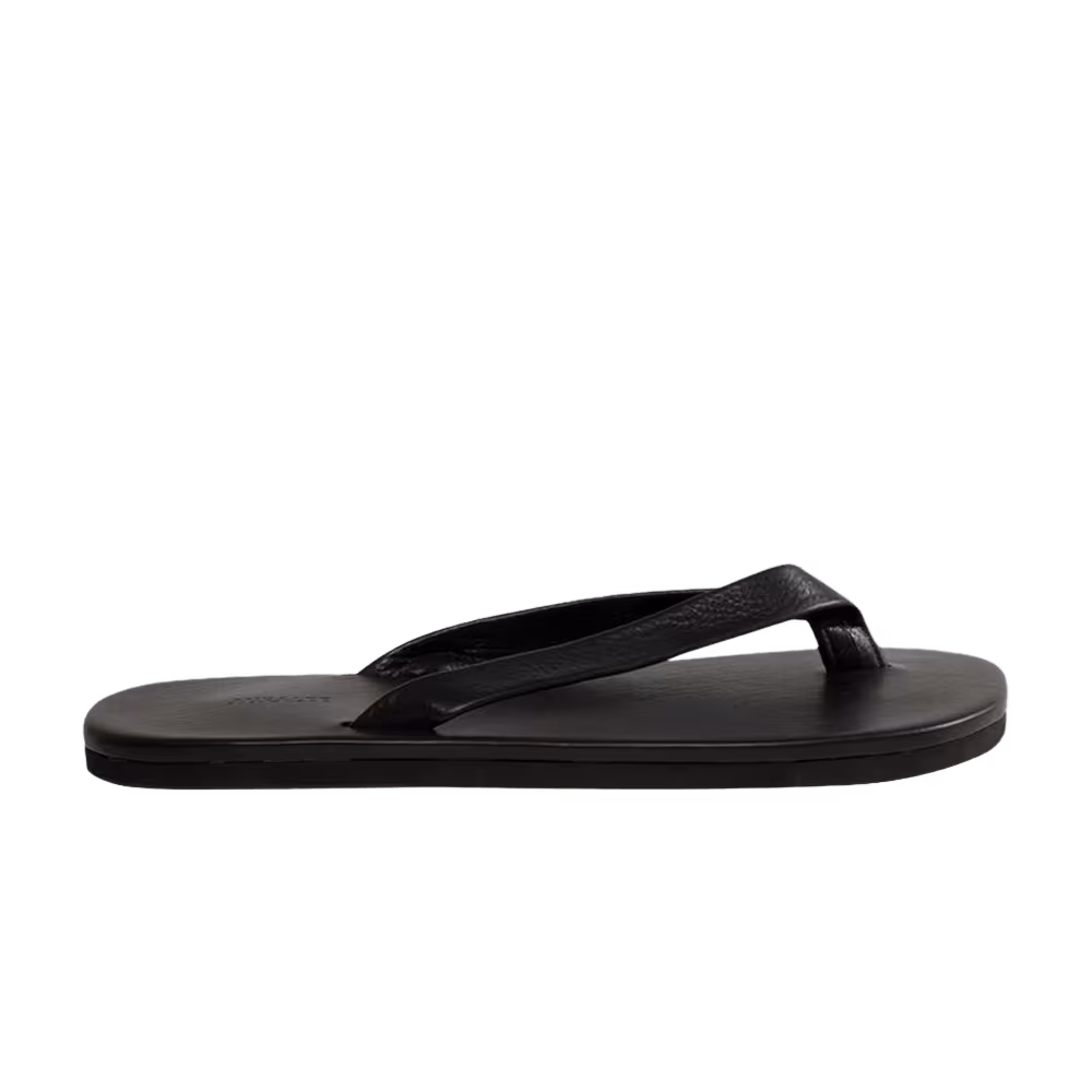 Auralee Soft Leather Flip-Flop Black