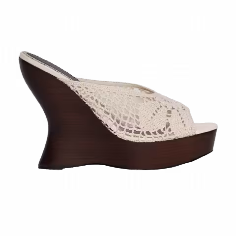 Magda Butrym Wmns Wedge Sandal Crochet 'Cream'