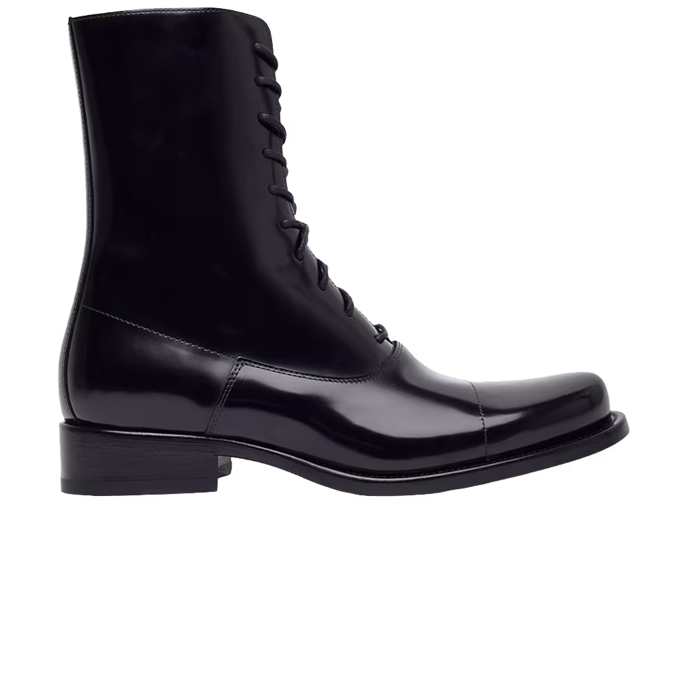 The Row Women's Kai Lace Up Boot Black