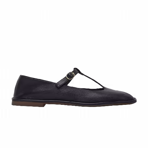 The Row Wmns Square T-Strap Ballerina Flat 'Black'